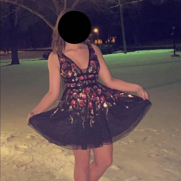 Primavera Couture | Dresses | Primavera Black Floral Embroidered Prom Dress  | Poshmark